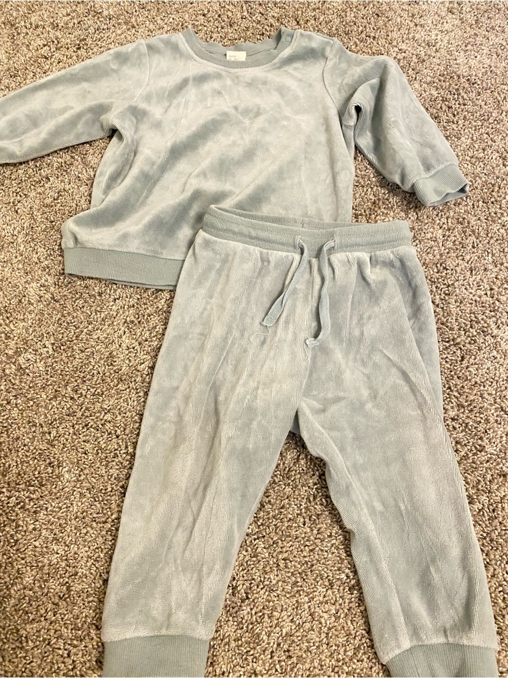 H&M Velour Mint Green Set